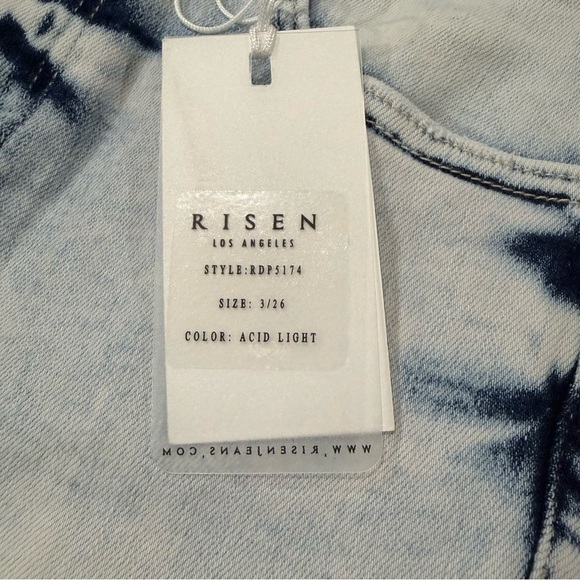 Risen NWT Camille Acid Wash Crop Straight Denim Jeans Women’s 3/26W Light Wash - Picture 8 of 14